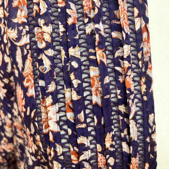 VERONICA BEARD DRESS MAXI great details blue & reddish orange small pri… - Picture 8 of 13